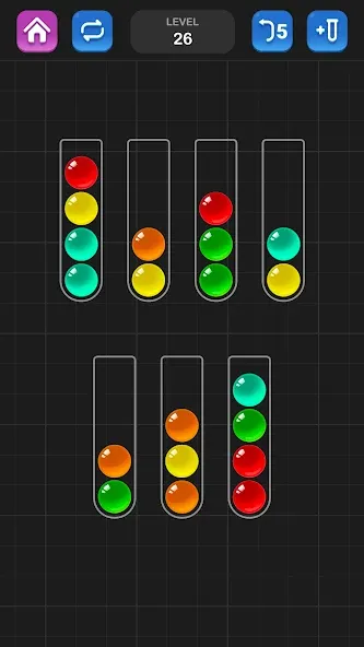 Взлом Ball Sort Puzzle — Color Game  [МОД Бесконечные монеты] — последняя версия apk на Андроид screen 1