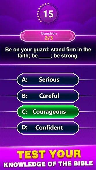 Взломанная Bible Trivia — Word Quiz Game (Библейская викторина)  [МОД Бесконечные монеты] — полная версия apk на Андроид screen 3