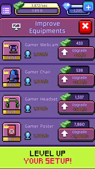 Взлом xStreamer: Idle Simulator Game (хСтример)  [МОД Menu] — стабильная версия apk на Андроид screen 3