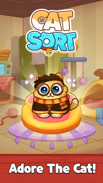 Скачать взлом Cat Sort Puzzle: Cute Pet Game  [МОД Mega Pack] — последняя версия apk на Андроид screen 1