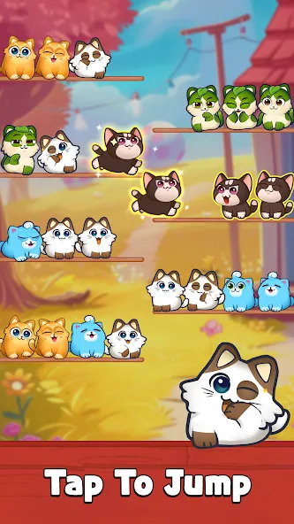 Скачать взлом Cat Sort Puzzle: Cute Pet Game  [МОД Mega Pack] — последняя версия apk на Андроид screen 2