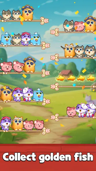 Скачать взлом Cat Sort Puzzle: Cute Pet Game  [МОД Mega Pack] — последняя версия apk на Андроид screen 3