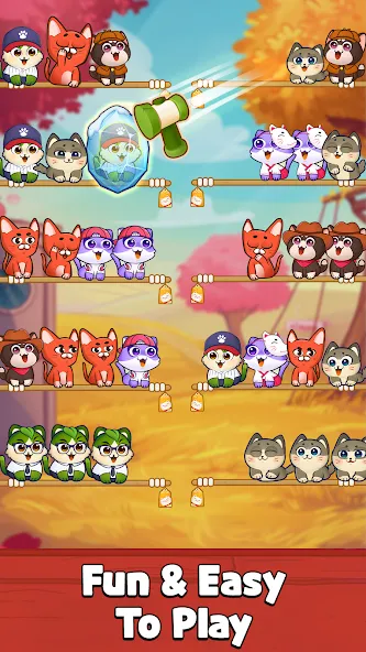 Скачать взлом Cat Sort Puzzle: Cute Pet Game  [МОД Mega Pack] — последняя версия apk на Андроид screen 4