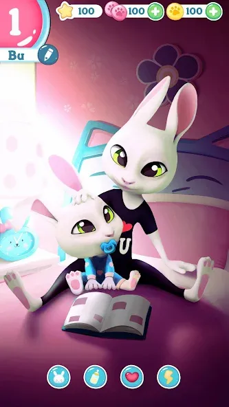 Взломанная Bu Bunny — Cute pet care game  [МОД Меню] — последняя версия apk на Андроид screen 3