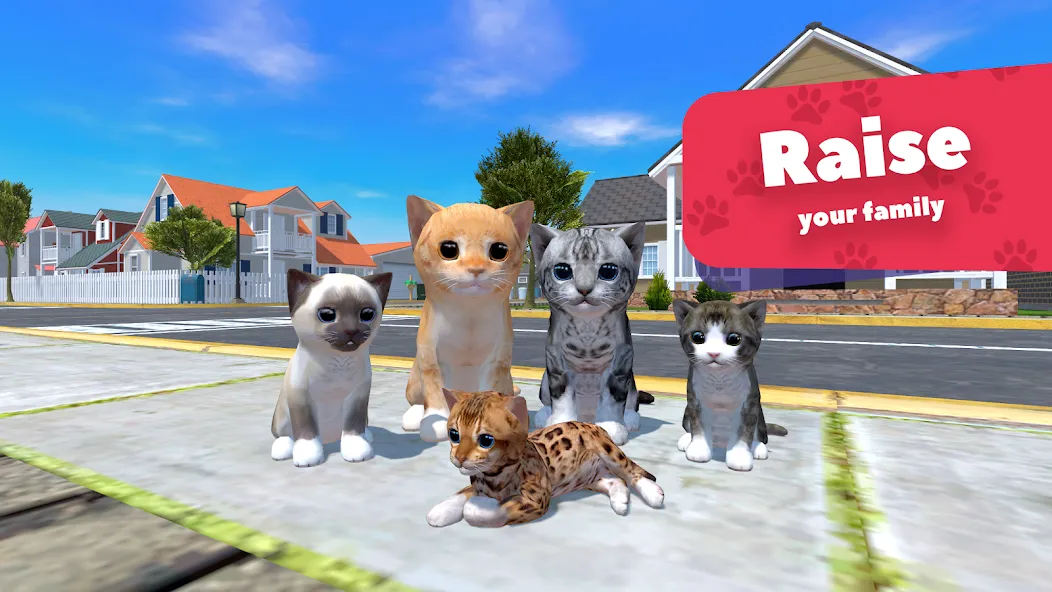 Скачать взломанную Cat Simulator — Animal Life  [МОД Много денег] — полная версия apk на Андроид screen 1