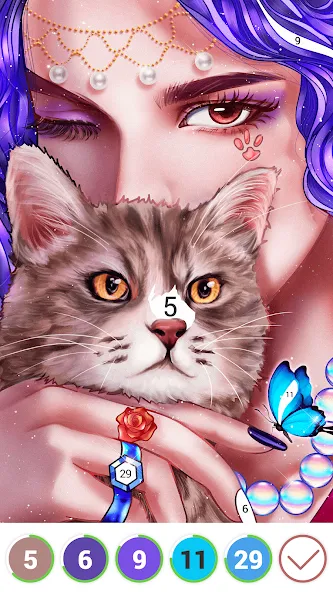Взломанная Hola Color—Coloring by Number (ола калор)  [МОД Mega Pack] — последняя версия apk на Андроид screen 1