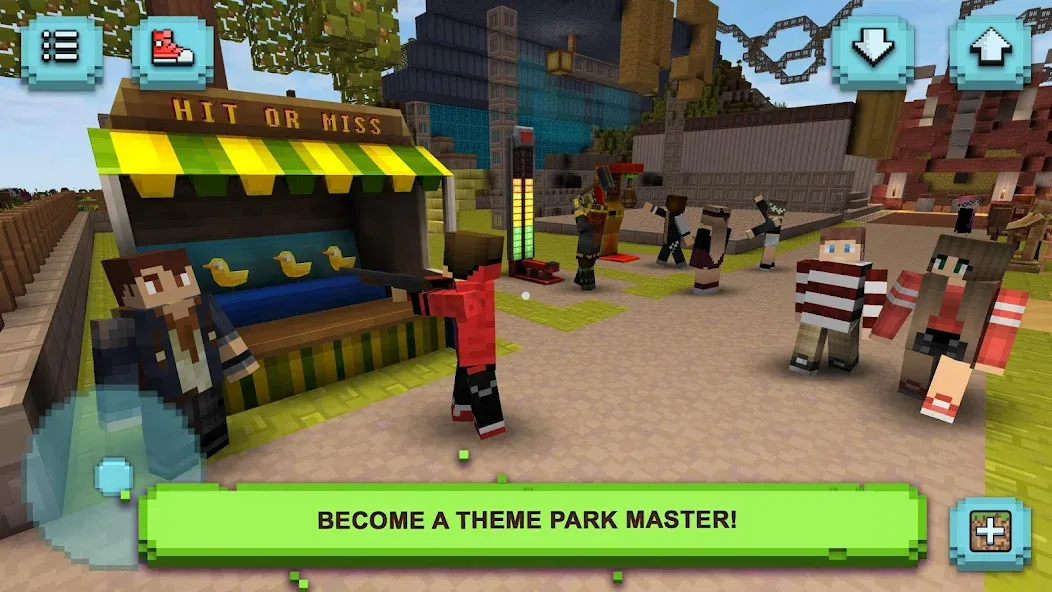 Взломанная Theme Park Craft: Build & Ride  [МОД Бесконечные монеты] — стабильная версия apk на Андроид screen 1