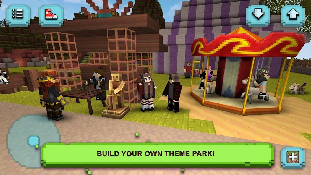 Взломанная Theme Park Craft: Build & Ride  [МОД Бесконечные монеты] — стабильная версия apk на Андроид screen 2