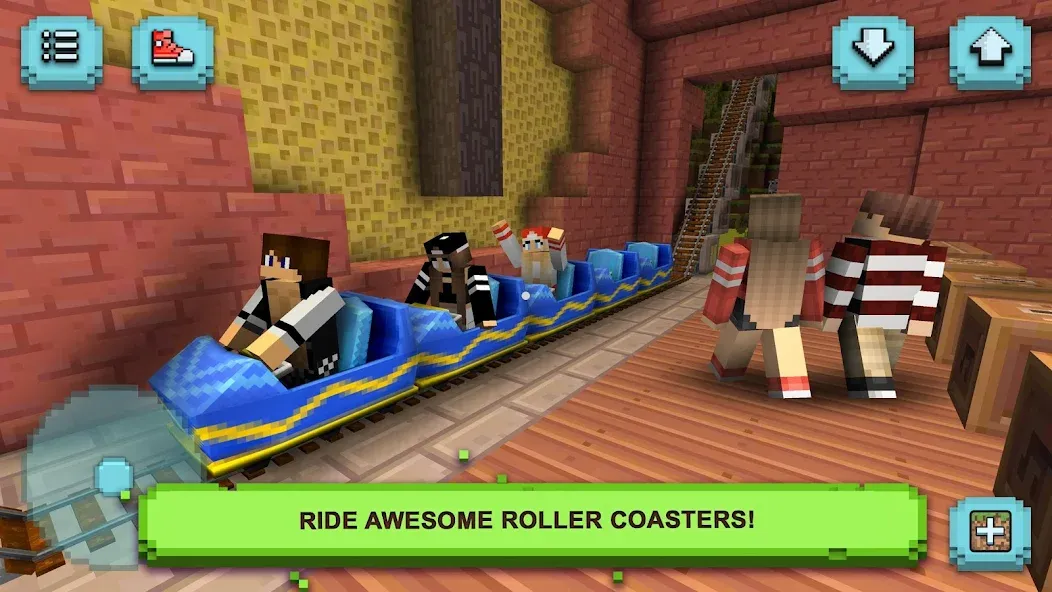 Взломанная Theme Park Craft: Build & Ride  [МОД Бесконечные монеты] — стабильная версия apk на Андроид screen 3