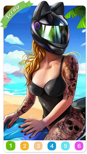 Скачать взломанную Tattoo Coloring games  [МОД Menu] — полная версия apk на Андроид screen 1