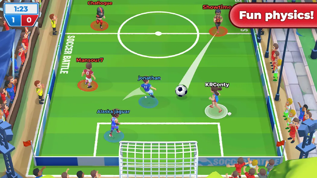 Скачать взлом Soccer Battle —  PvP Football  [МОД Mega Pack] — последняя версия apk на Андроид screen 5