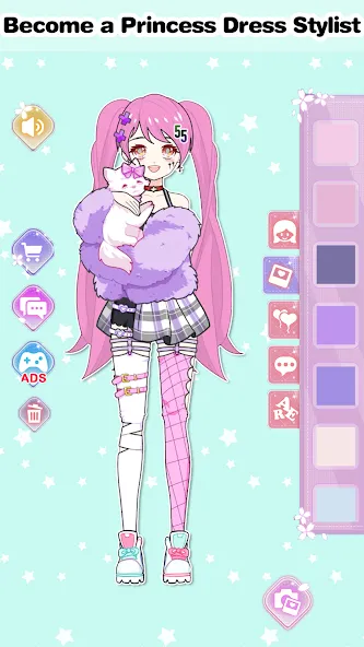 Скачать взломанную Vlinder Princess Dress up game  [МОД Unlimited Money] — полная версия apk на Андроид screen 4