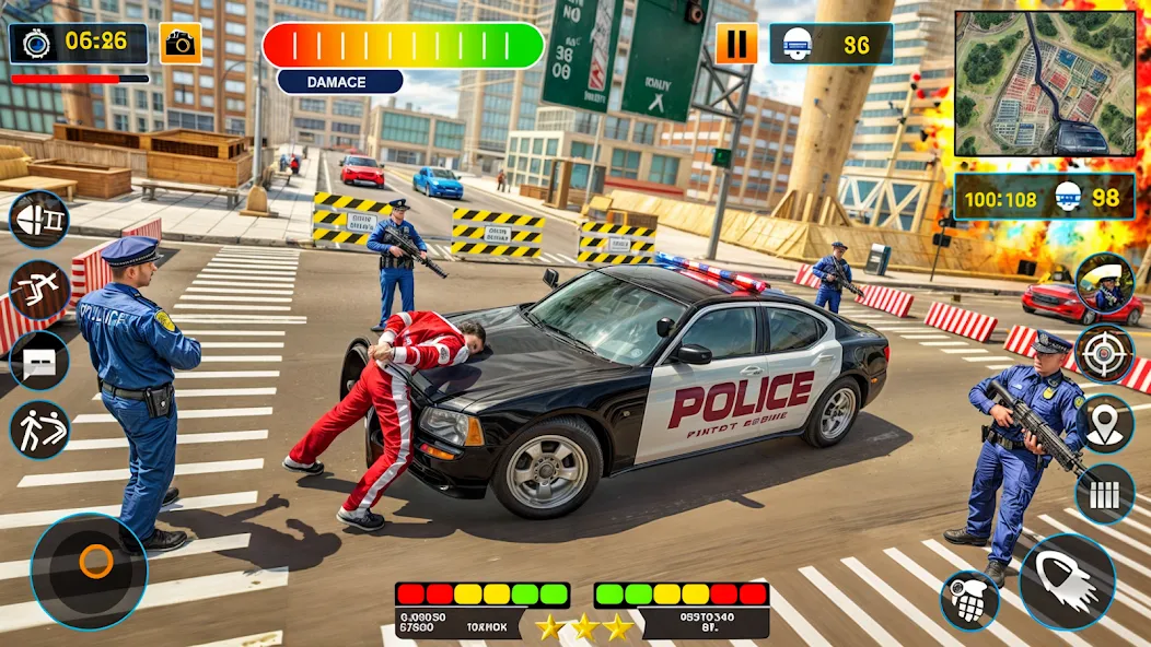 Взломанная US Police Shooting Crime City  [МОД Много монет] — полная версия apk на Андроид screen 3