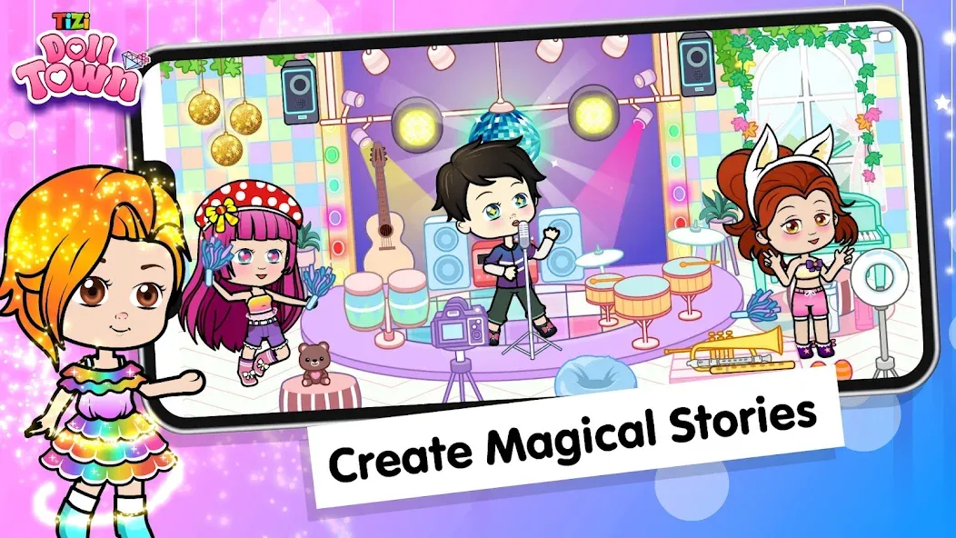 Взломанная Tizi Town: Doll Dress Up Games  [МОД Mega Pack] — полная версия apk на Андроид screen 5