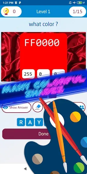 Взлом Guess the color game  [МОД Все открыто] — полная версия apk на Андроид screen 4