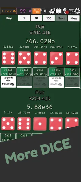 Взлом Idle Dice 2 (Айдл Дайс 2)  [МОД Бесконечные монеты] — полная версия apk на Андроид screen 4
