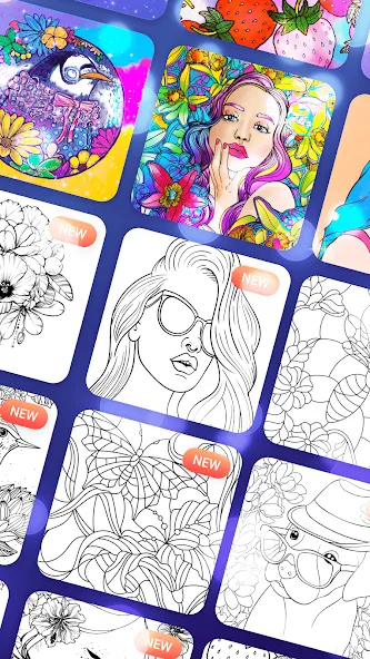 Взломанная Magic Paint: Color by number (Магик Пейнт)  [МОД Все открыто] — последняя версия apk на Андроид screen 3