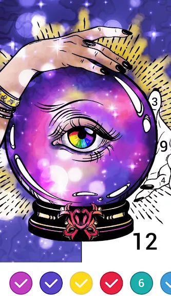 Взломанная Magic Paint: Color by number (Магик Пейнт)  [МОД Все открыто] — последняя версия apk на Андроид screen 4