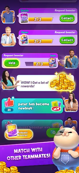 Скачать взломанную Match Club : PvP Match3 (Матч Клуб)  [МОД Все открыто] — последняя версия apk на Андроид screen 2