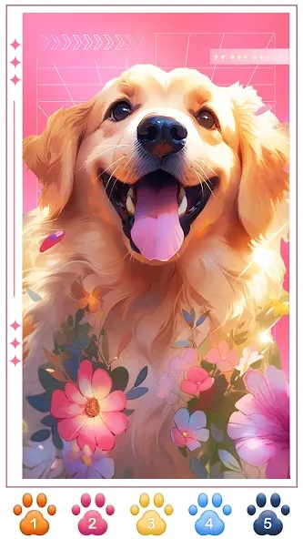 Взлом Dog Coloring, Color by number  [МОД Бесконечные монеты] — последняя версия apk на Андроид screen 3