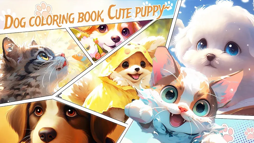 Взлом Dog Coloring, Color by number  [МОД Бесконечные монеты] — последняя версия apk на Андроид screen 5