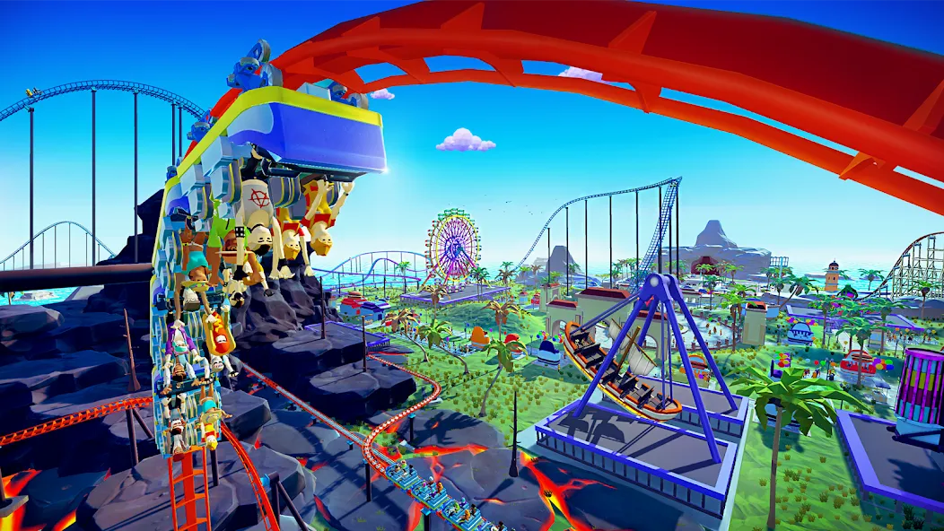 Скачать взломанную Real Coaster: Idle Game (Реал Коастер)  [МОД Много денег] — последняя версия apk на Андроид screen 1