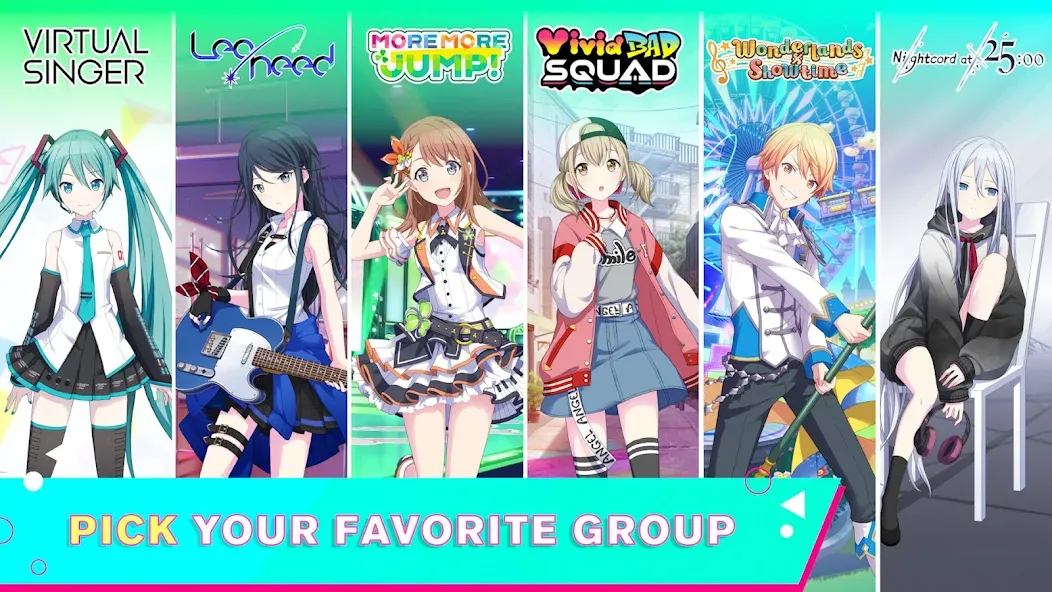Скачать взломанную HATSUNE MIKU: COLORFUL STAGE! (Хацуне Мику)  [МОД Меню] — стабильная версия apk на Андроид screen 2