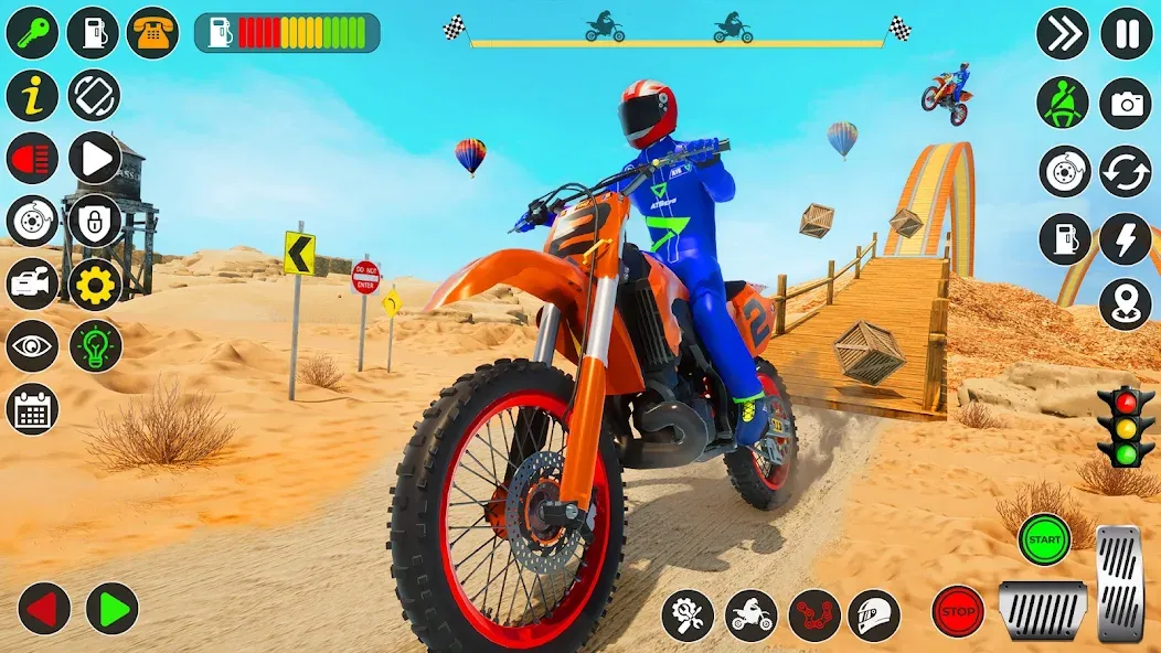 Взлом Bike Stunt Games Stunt Bike 3D (Байк стант рэмп игра Байк Джамп)  [МОД Много монет] — последняя версия apk на Андроид screen 2