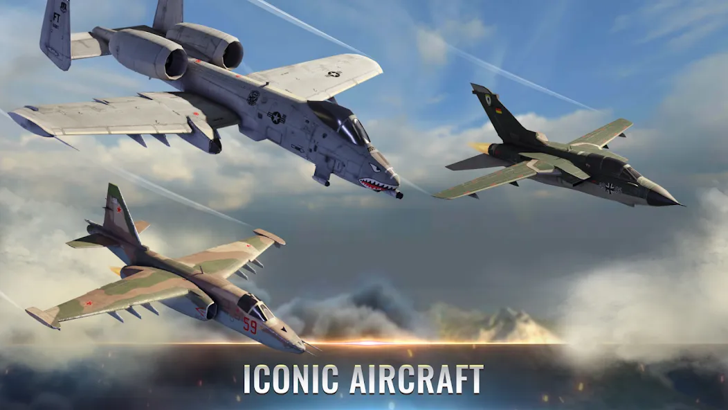 Скачать взлом Fighter Pilot: HeavyFire (Файтер Пилот)  [МОД Бесконечные монеты] — последняя версия apk на Андроид screen 1