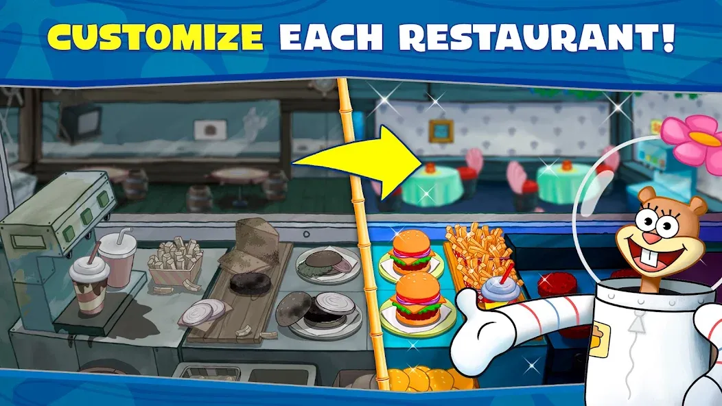 Скачать взлом SpongeBob: Krusty Cook-Off  [МОД Много денег] — стабильная версия apk на Андроид screen 5