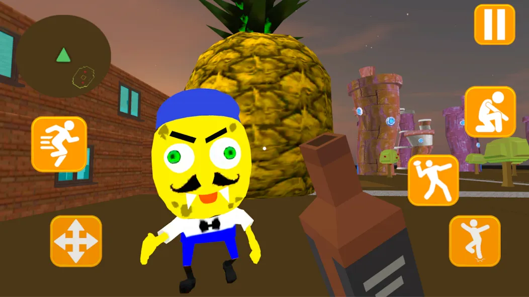 Скачать взломанную Neighbor Sponge. Scary Secret  [МОД Все открыто] — полная версия apk на Андроид screen 1