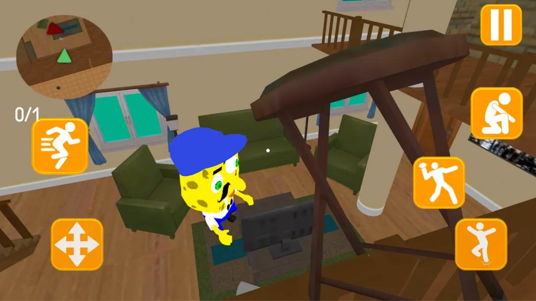 Скачать взломанную Neighbor Sponge. Scary Secret  [МОД Все открыто] — полная версия apk на Андроид screen 4