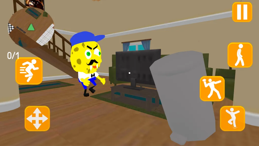 Скачать взломанную Neighbor Sponge. Scary Secret  [МОД Все открыто] — полная версия apk на Андроид screen 5