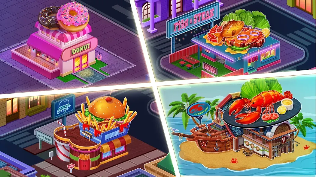 Скачать взлом Cooking Max: Restaurant Games (Кукинг Макс)  [МОД Mega Pack] — полная версия apk на Андроид screen 1