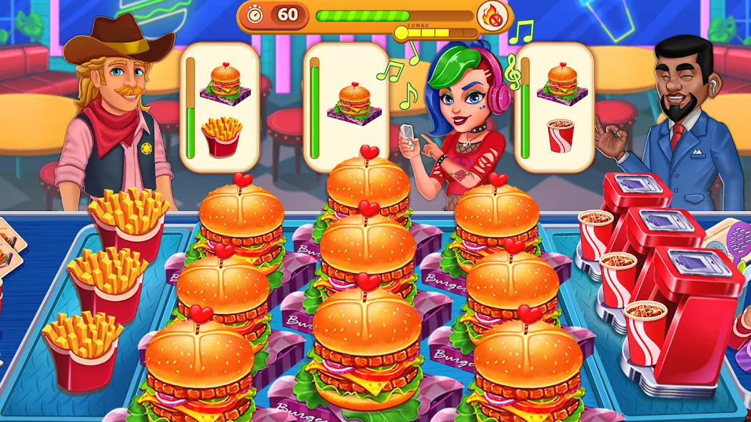 Скачать взлом Cooking Max: Restaurant Games (Кукинг Макс)  [МОД Mega Pack] — полная версия apk на Андроид screen 4