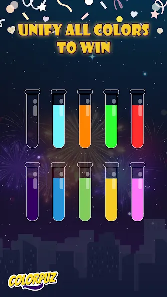Скачать взлом Colorpuz — Water Sort Puzzle (Колорпаз)  [МОД Mega Pack] — стабильная версия apk на Андроид screen 3