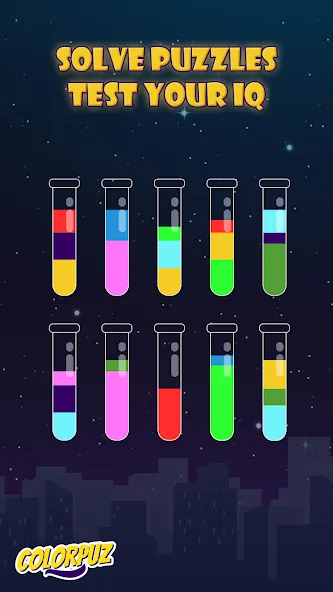Скачать взлом Colorpuz — Water Sort Puzzle (Колорпаз)  [МОД Mega Pack] — стабильная версия apk на Андроид screen 4