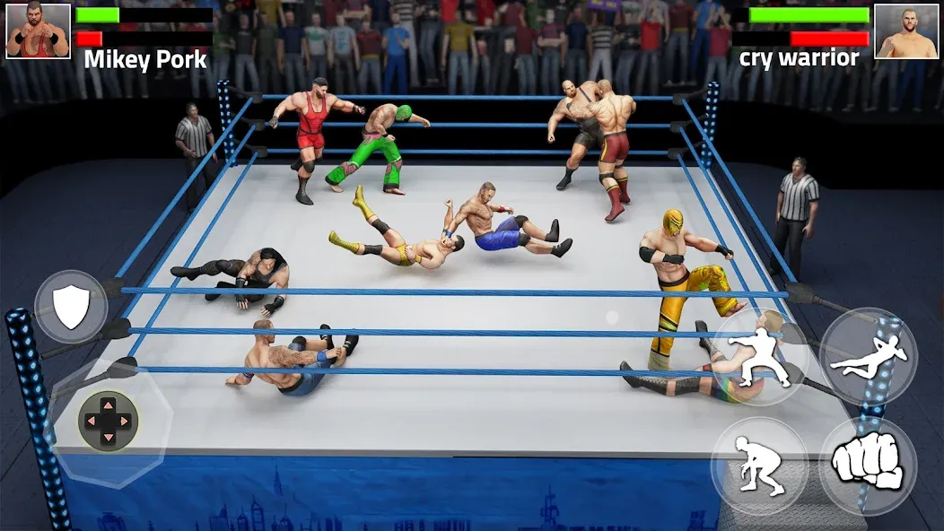 Взломанная Tag Team Wrestling Game (Таг Тим Реслинг Гейм)  [МОД Menu] — полная версия apk на Андроид screen 2