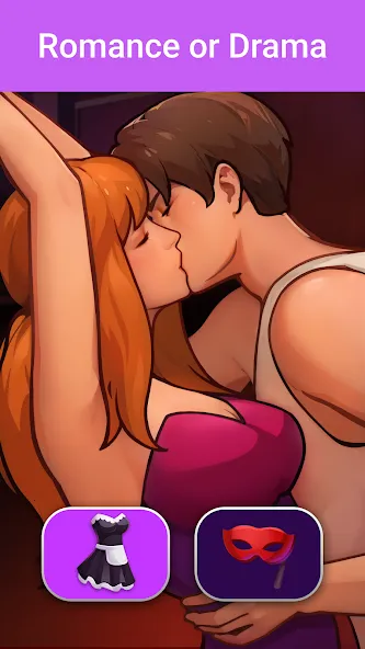 Скачать взлом LUV: Anime Girls Adult Game XX (ЛЮВ)  [МОД Бесконечные монеты] — полная версия apk на Андроид screen 3