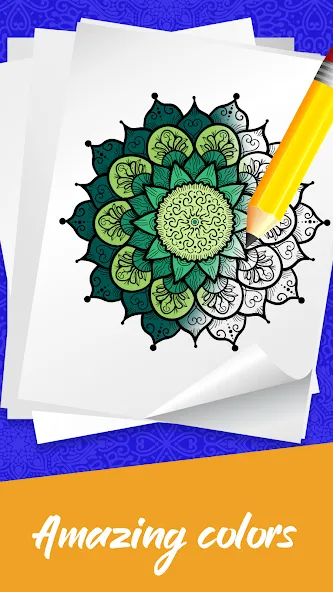 Скачать взломанную Mandala Coloring Book Game (Мандала Книга раскрасок  Игра)  [МОД Много монет] — полная версия apk на Андроид screen 3