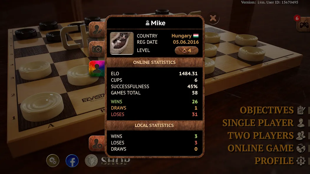 Скачать взлом Checkers Online Elite  [МОД Бесконечные монеты] — последняя версия apk на Андроид screen 5