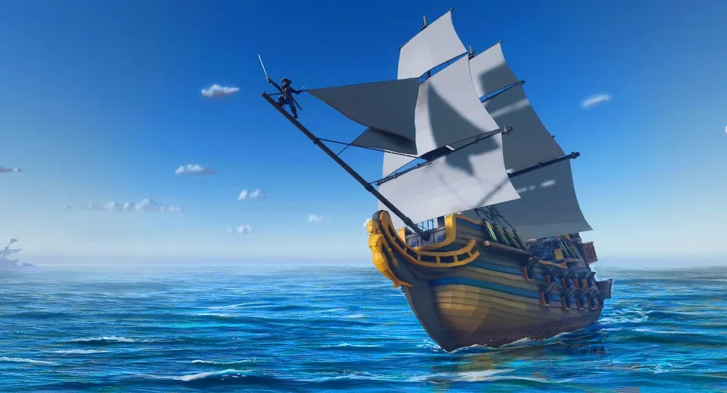 Скачать взлом Pirate Polygon Caribbean Sea (Пиратская Полигон Карибское море)  [МОД Много монет] — последняя версия apk на Андроид screen 1