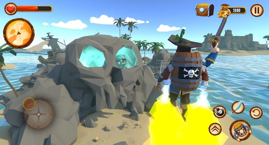 Скачать взлом Pirate Polygon Caribbean Sea (Пиратская Полигон Карибское море)  [МОД Много монет] — последняя версия apk на Андроид screen 4