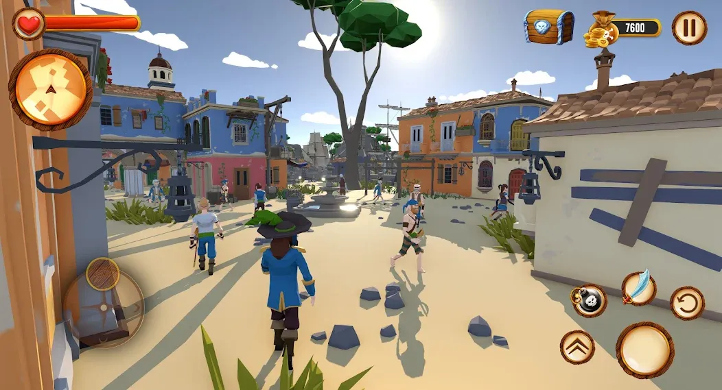 Скачать взлом Pirate Polygon Caribbean Sea (Пиратская Полигон Карибское море)  [МОД Много монет] — последняя версия apk на Андроид screen 5