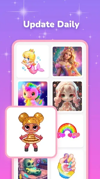 Скачать взломанную Pixel Coloring-Color by number  [МОД Menu] — полная версия apk на Андроид screen 2