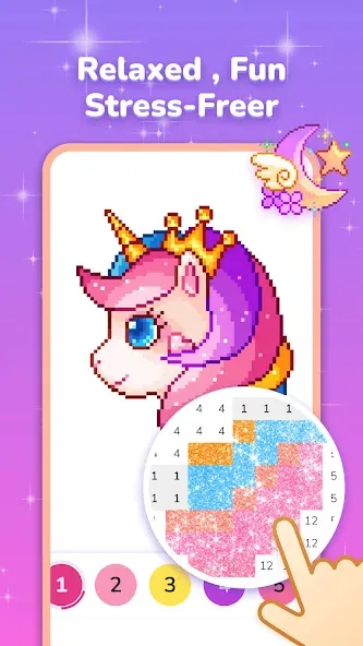 Скачать взломанную Pixel Coloring-Color by number  [МОД Menu] — полная версия apk на Андроид screen 3