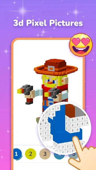 Скачать взломанную Pixel Coloring-Color by number  [МОД Menu] — полная версия apk на Андроид screen 4