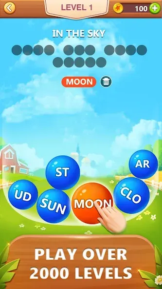 Скачать взломанную Word Bubble Puzzle — Word Game  [МОД Бесконечные монеты] — последняя версия apk на Андроид screen 1